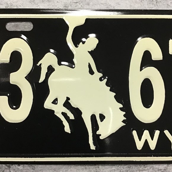 Vintage 1953 License Plate Wyoming Mini Bicycle - Picture 3 of 8